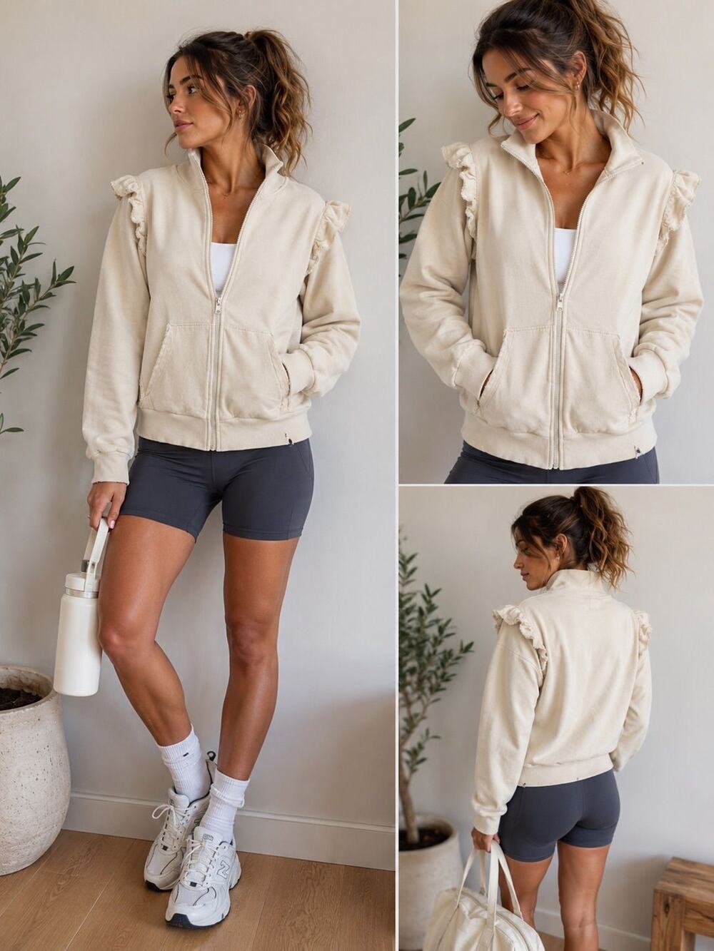 Anthropologie Daily Practice Zip up Hoodie SZ L